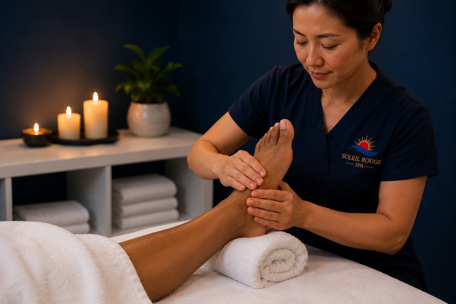 Massage des pieds à Montréal chez Spa Soleil Rouge
